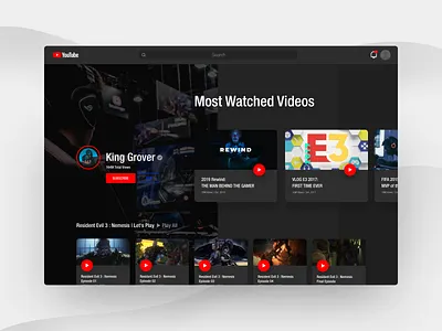 Youtube Redesign Concept app branding clean customization design material minimal redesign ui website youtube youtube channel