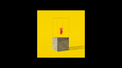 HEART | ALBUM COVER 3d 3d art abstract album album art album artwork album cover album cover design art direction artwork blender blender3d design lachute photoshop retouching yellow