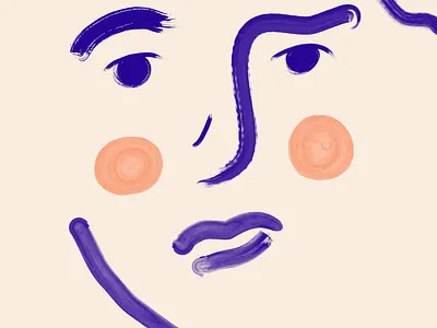 Face design illustration pastels