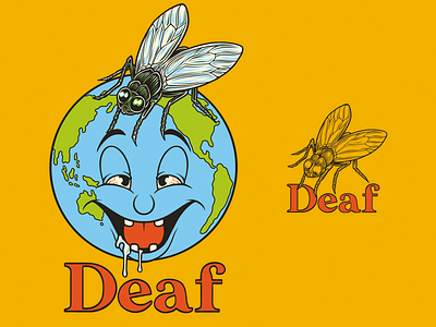 Deaf. - Deaf Worldwide adobe photoshop colorful fly graphic design graphic design graphic tee illustration ipadart ipadpro photoshop photoshop art planet procreate sick tee design world worldwide yellow