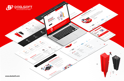 doelsoft website ui design visual design website website concept website design