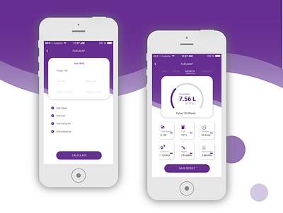Bike Fuel Calculator design ui ux