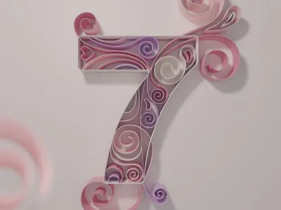 Number 7 36daysoftype 3d 3d art 3dlettering blender blender3d font lettering letters type type design typeface