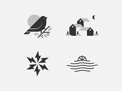 Logo Lounge 12 Submission Pt. 1 bolt brand branding design finch houses icon logo logolounge mark mill mn sun symbol water