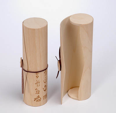 Flexible Wood Engraved Invitation Tube by Sneller advertising branding custom packaging made in usa marketing packaging presentation packaging promotion promotional packaging sneller creative