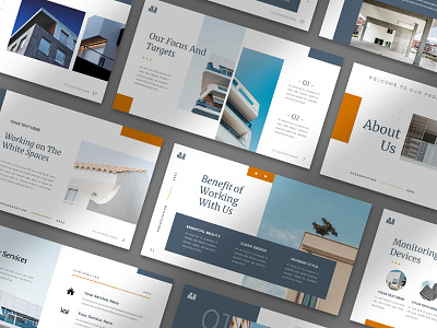 Clean Architecture Presentation Template agency architecture best powerpoint building business clean company creative design minimalist portfolio typogaphy