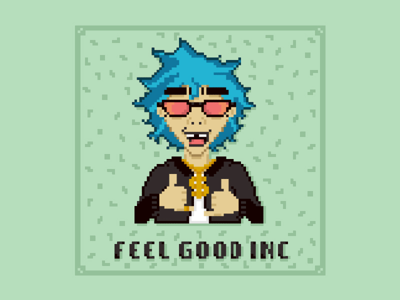 Feel Good Inc - Gorillaz (Versão Funk 150 BPM) 8bit gorillaz pixel art