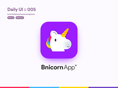 Bnicorn Application #dailyui #005 005 app app design branding dailyui day5 graphic icon illustraion logo typography ui unicorn userinterface vector