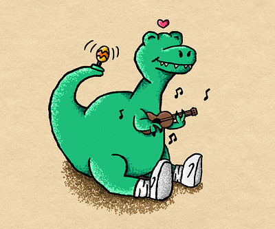 Musical Dino illustration