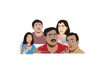 TV Show Characters - Sarabhai Vs Sarabhai branding design illustration portfolio portrait portrait art portrait illustration portrait painting portraits poster poster art poster design print vector