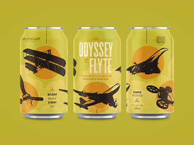 The Odyssey of Flyte beer beer can beer label illustration label mockup packaging packaging design photoshop typography