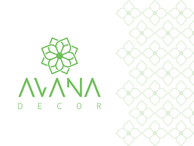 AVANA Decor branding decor design flower gold logo vector wedding