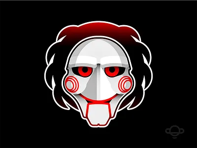 Badge - Do you wanna play a game? badge billy branding colors design icon illustration jigsaw movie saw vector