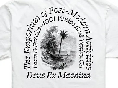 Deus etching back apparel apparel design etching illustration streetwear tshirt typogaphy