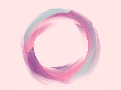 Drop Cap O delicate drop cap feminine hand lettering lettering o painterly style soft colors