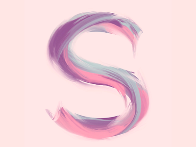 Drop Cap S drop cap feminine gentle hand lettering letter s lettering paint painterlystyle s soft. colors