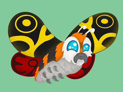 Mothra character design children book illustration childrens book childrens book illustration childrens illustration godzilla illustration illustrator monster mothra picture book picture book illustration procreate procreate art
