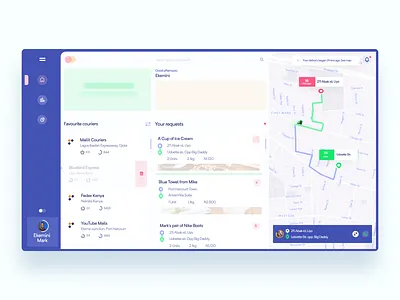 Delivery Product Design clean courier delivery design ekemini mark ui ux xd
