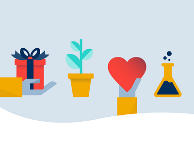 Initiatives blue care environment experiment gifts green illustration initiatives labs love plants