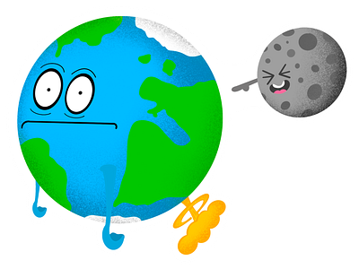 Whoops character design childrens book earth fart funny humor illustration illustrator moon nuclear bomb picture book picture book illustration procreate procreate art whoops