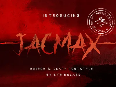 Jacmax - Horror Font blood brush creepy decorative display font halloween hardcore horror metal rock scary scream screamo wolf