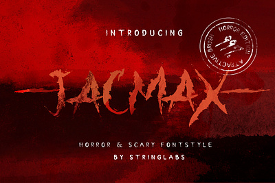 Jacmax - Horror Font blood brush creepy decorative display font halloween hardcore horror metal rock scary scream screamo wolf