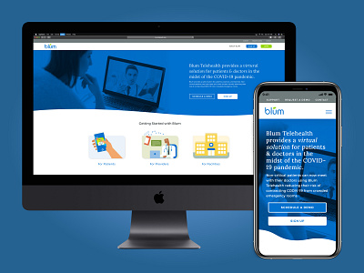 Blum Telehealth – COVID-19/Support adobe xd doctor app doctors health app healthcare medical medical care medical website medical website design telemedicine ui ux ux design web design