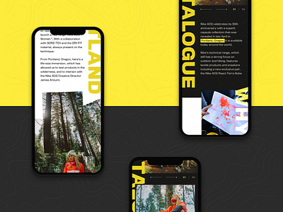 Nike Portland Mobile design digital product design graphic design mobile design mobile ui mobile website design nike nike campaign site nike concept nike shoes portland product design rogue studio shoe website typography ui ux web web design website