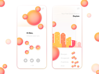 Feel Good Atom adobexd feel good graphic design illustrator ui weather