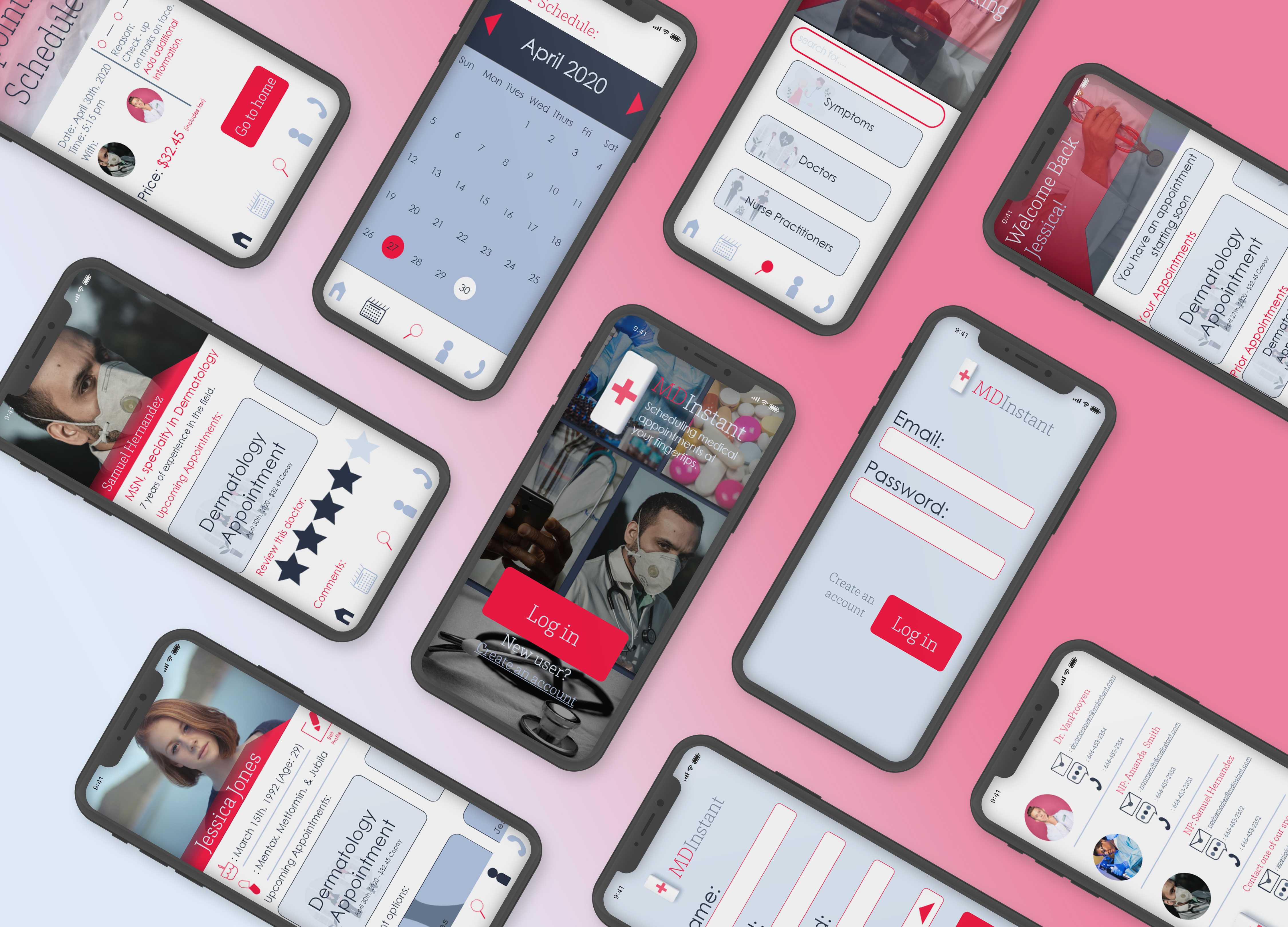 Tele-health Communication UI adobe illustrator adobe photoshop adobe xd health app healthcare ui