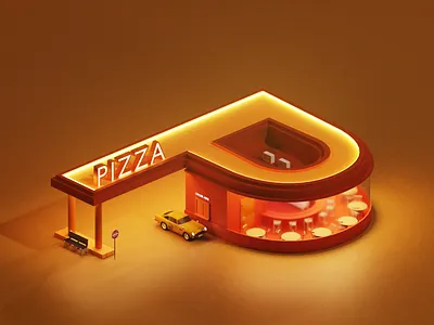 P Letter - 36 Days of Type 36daysoftype 3d blender blender3d car latter lettering letters p p letter pizza