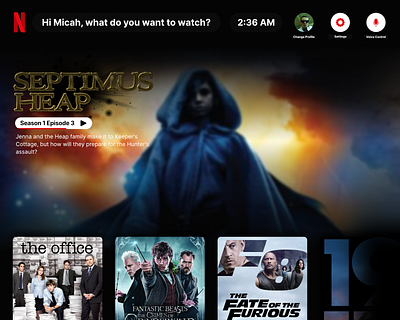 Netflix Redesign affinity design movies netflix septimusheap streaming tv ui ux