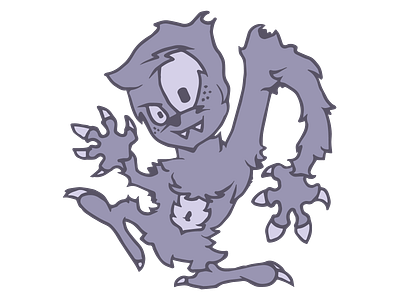 yetiman character flat illustration