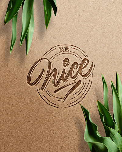 Be Nice calligraphy details lettering procreate textures