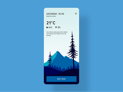 Daily UI 37 - Weather app dailyui design illustration minimal nature ui ui challenge weather weather app weather forecast webdesign