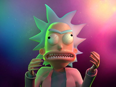 Rick Season Four 3d art 3d artist adobe photoshop blender blender3d blendercycles character design cycles render fan art fanart rick rick and morty rickandmorty shading texture