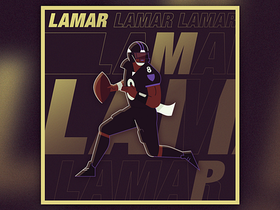 MVP baltimore flat football illustration jackson maryland mvp nfl ravens texture typography vector