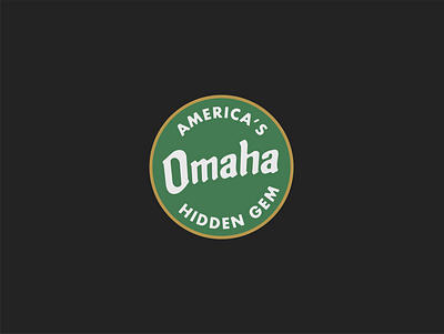 Omaha | America's Hidden Gem ai badge badgedesign hat design hidden gem nebraska nebraskadesigner omaha omaha ne patch patch design sticker sticker design type