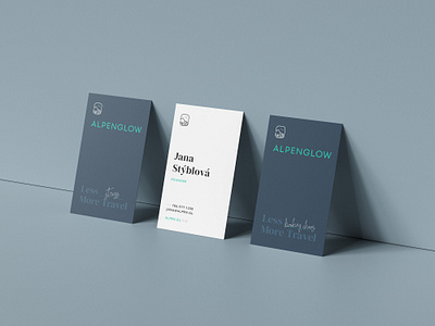 Alpenglow Business Card art direction blue brand branding business card identity illustration logo logotype teal typography window