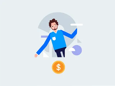 Investa Now branding character design illustration investa man vector