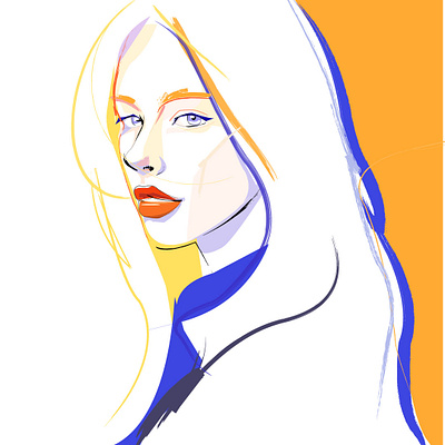 Primary Colors Editorial design editorial art editorial design fashion illustration illustration magazine cover magazine illustration minimalism minimalist pop art portrait art vector vogue