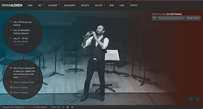 KINAN AZMEH website clarinet music web design web development website website concept website design