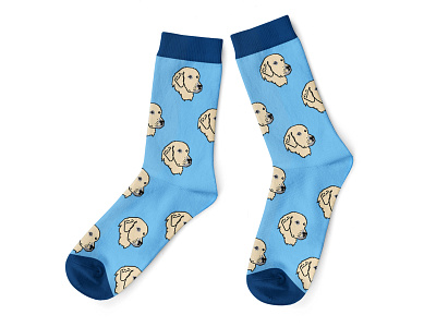 Golden Retriever Sock 2020 apparel design illustration illustrator jacquard knitting sock socks