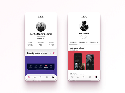 Challenge 006 #dailyUI - User profile app dailyui dailyui 006 dribbble ios mobile proifle