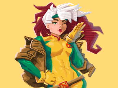 Rogue — X Men series adobe photoshop character colors graphic design illustration rogue sketch textures xmen