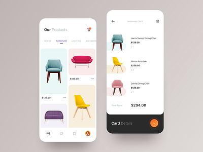 E-commerce App Interface app branding design flat minimal ui ux