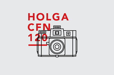 Holga CFN 120 art artwork camera design graphicdesign holga holga cfn icon illustration line art lomo lomography minimalist pictogram vector