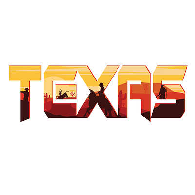 texas cowboy cowboy graphic design illustration landscape illustration texas texas am typography vector