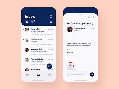 Simple Email App app application calm clean conversation design email flat gmail ios iphone iphone app minimal mobile app mobile ui product product design productivity app ui ux