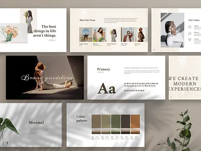 MERYLIN - Powerpoint Brand Guidelines animated brand guideline brand guidelines branding business template design free presentation infographic minimal pitch deck powerpoint powerpoint design presentation